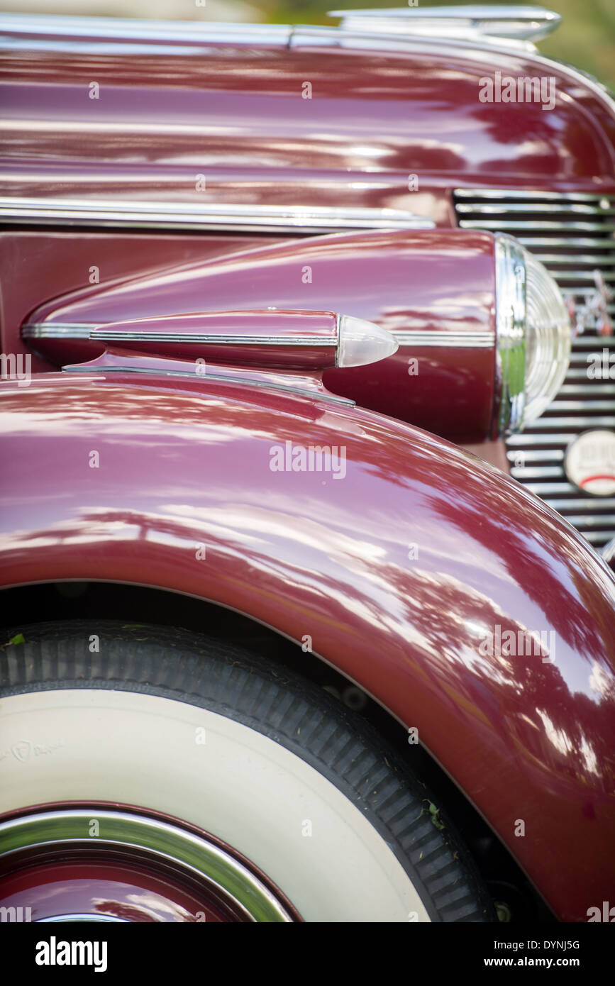 Close-up of the front of historic Buick car in Pompano Beach, FL Stock Photo