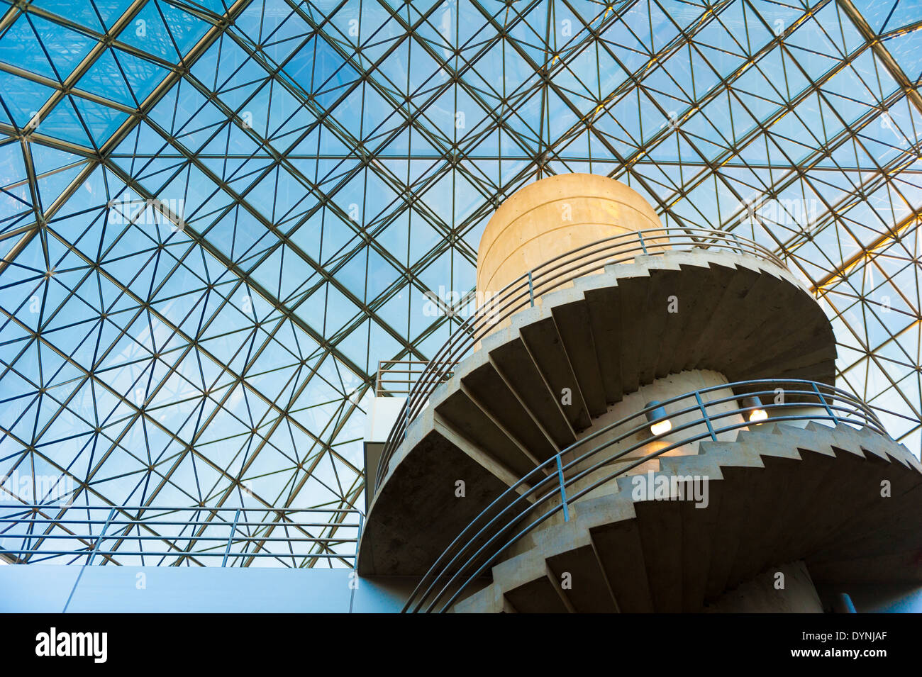 Spiral staircase and skylight in Washington DC Stock Photo