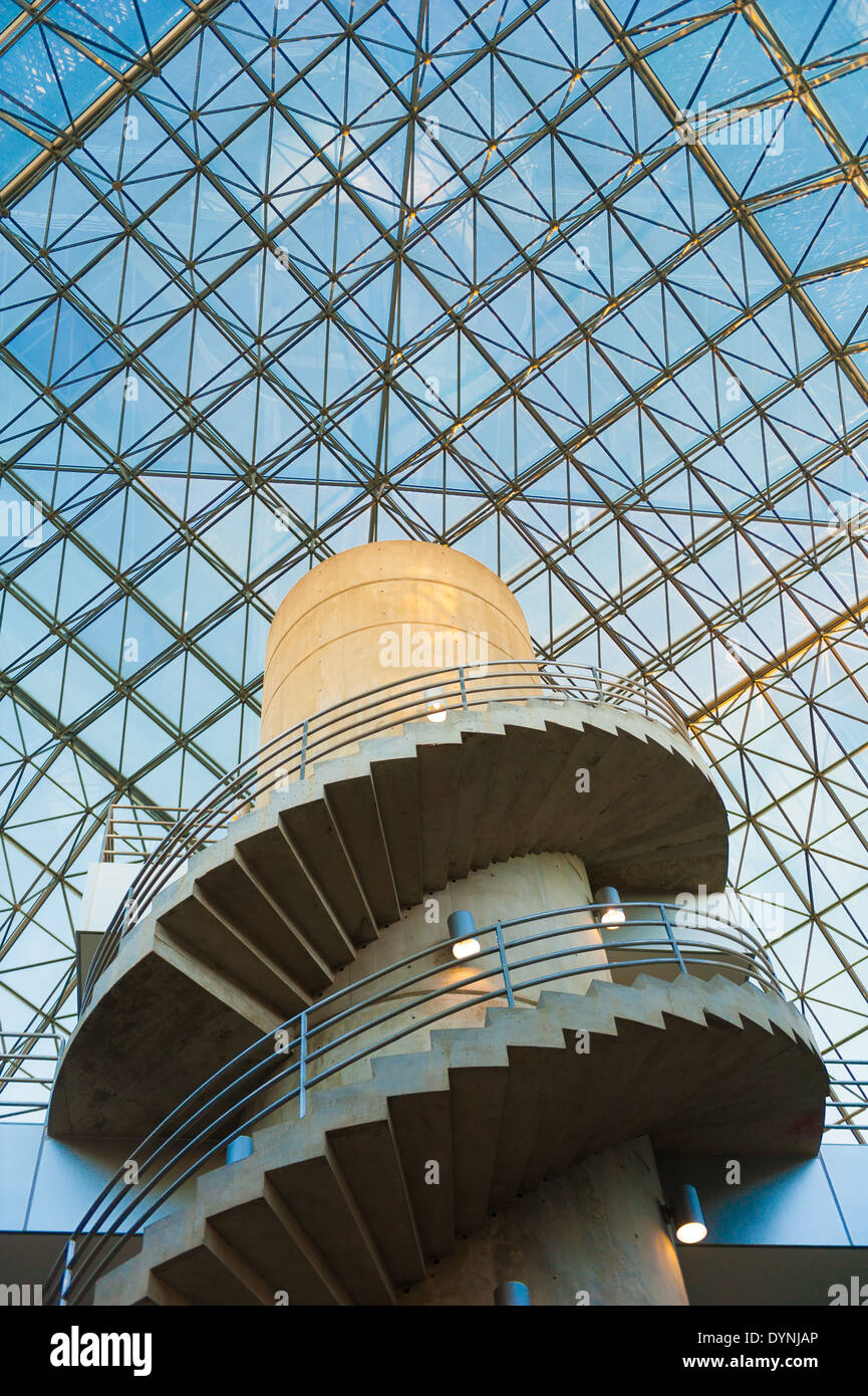 Spiral staircase and skylight in Washington DC Stock Photo