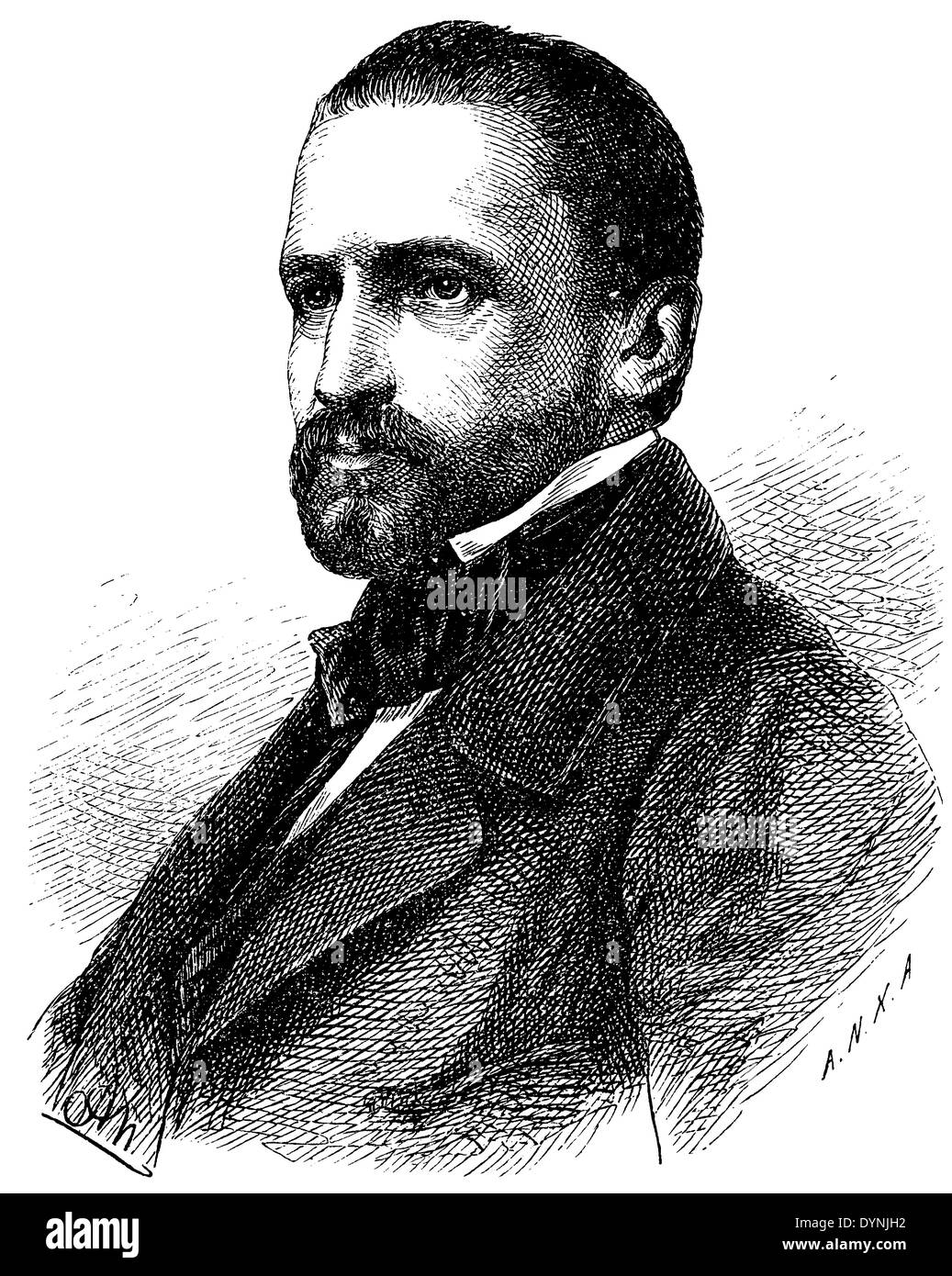 Friedrich Albrecht Graf zu Eulenburg ( born June 29, 1815, died June 2, 1881) Stock Photo