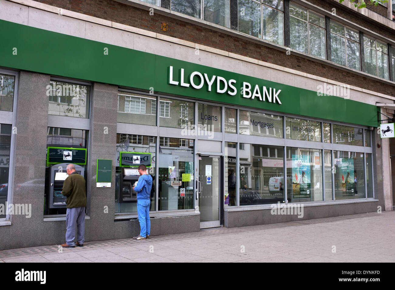 lloyds bank branch in tottenham court road london uk 2014 Stock Photo
