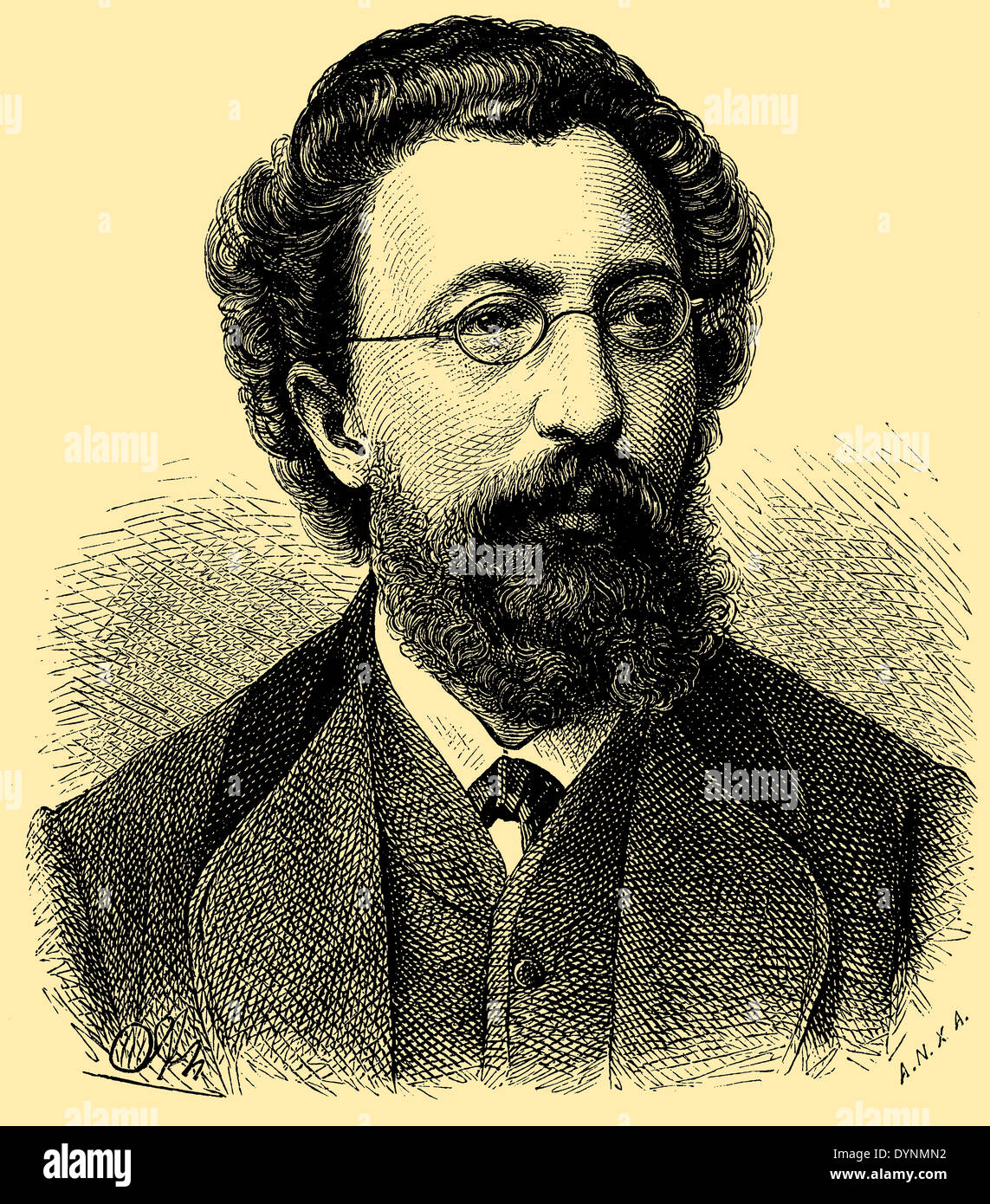 Jean Becker (born May 11, 1833, died October 10, 1884) Stock Photo