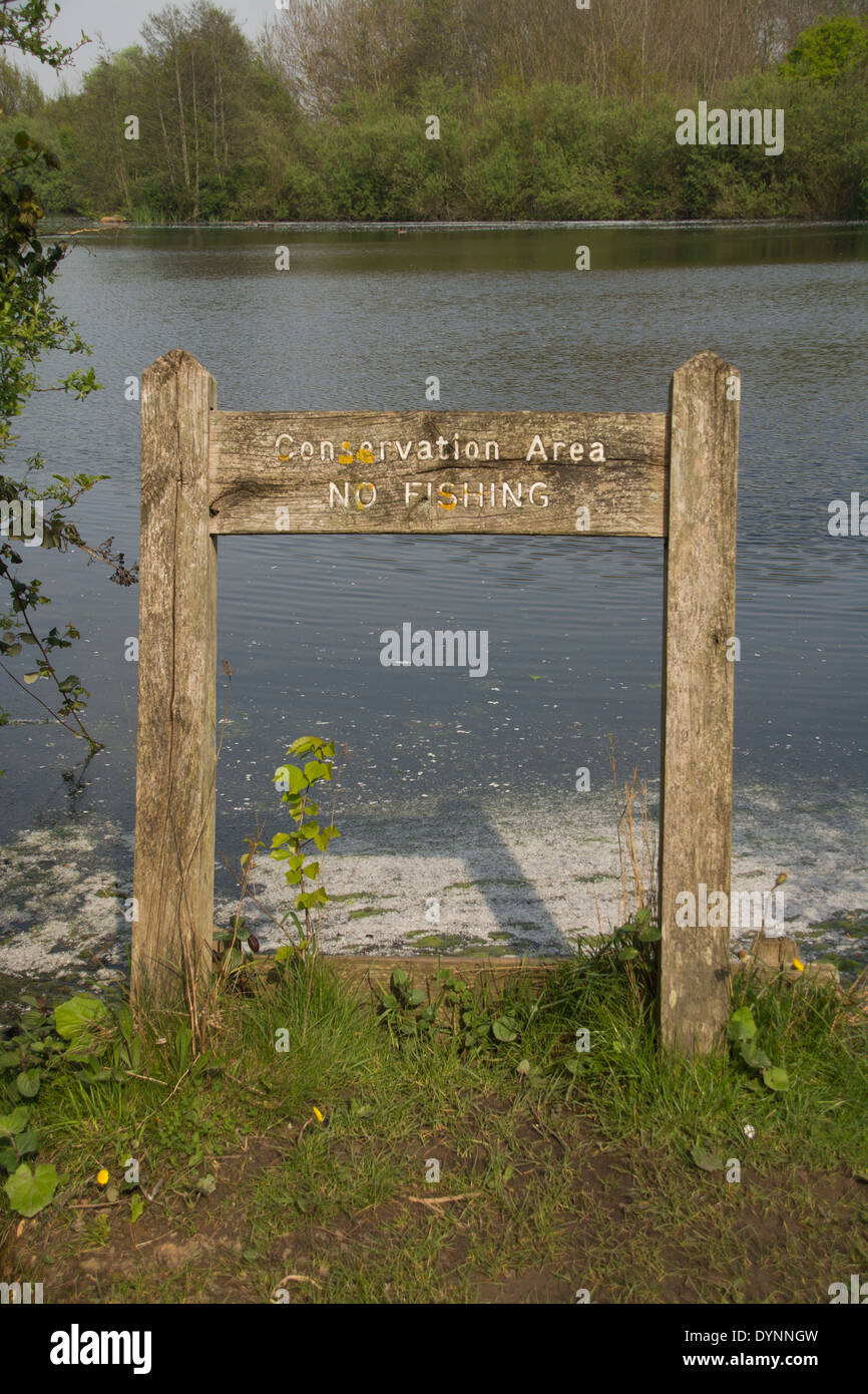 Conservation Area -No Fishing! Stock Photo