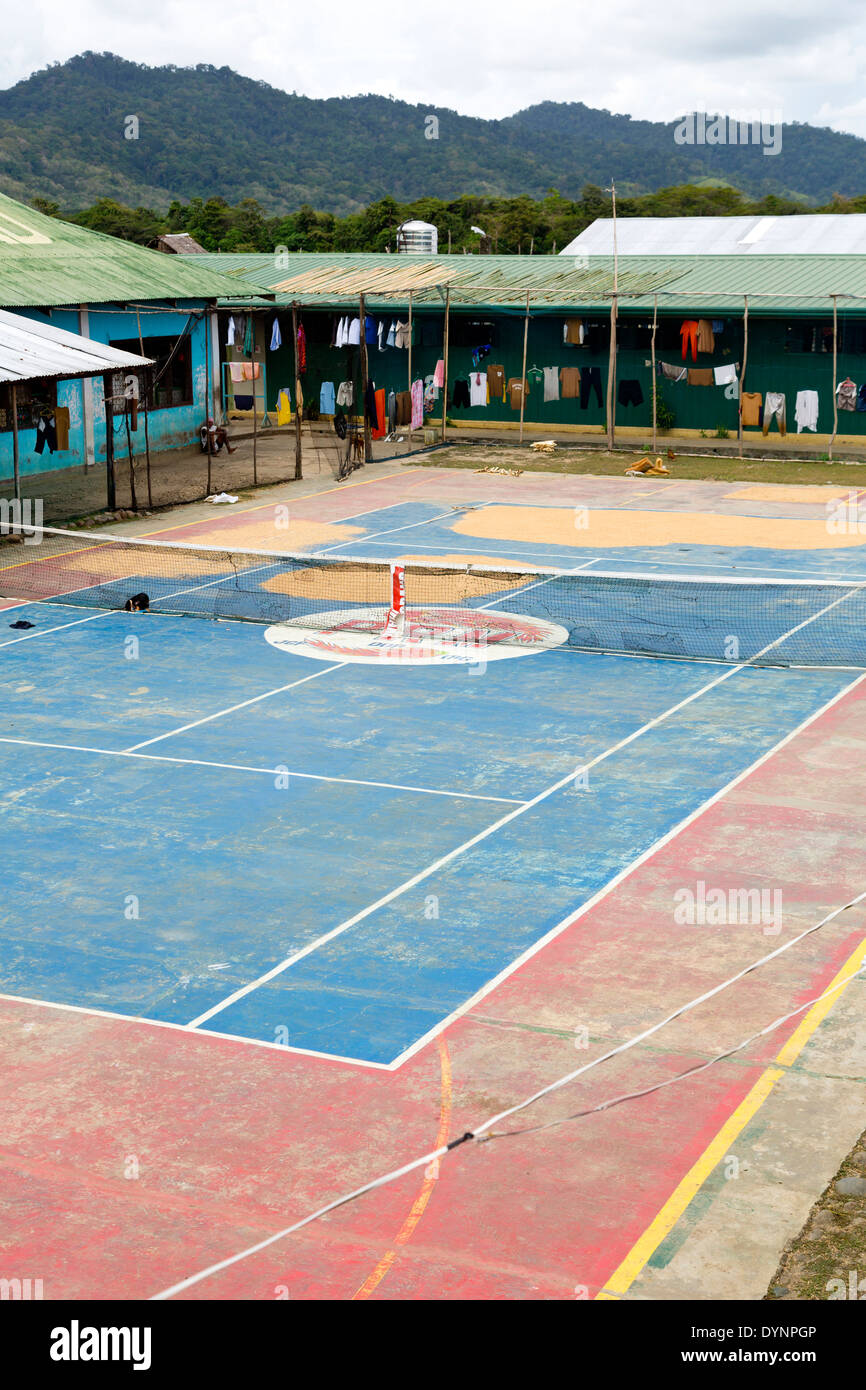 Courtyard of the Iwahig Prison and Penal Farm in Puerto Princesa, Palawan, Philippines Stock Photo