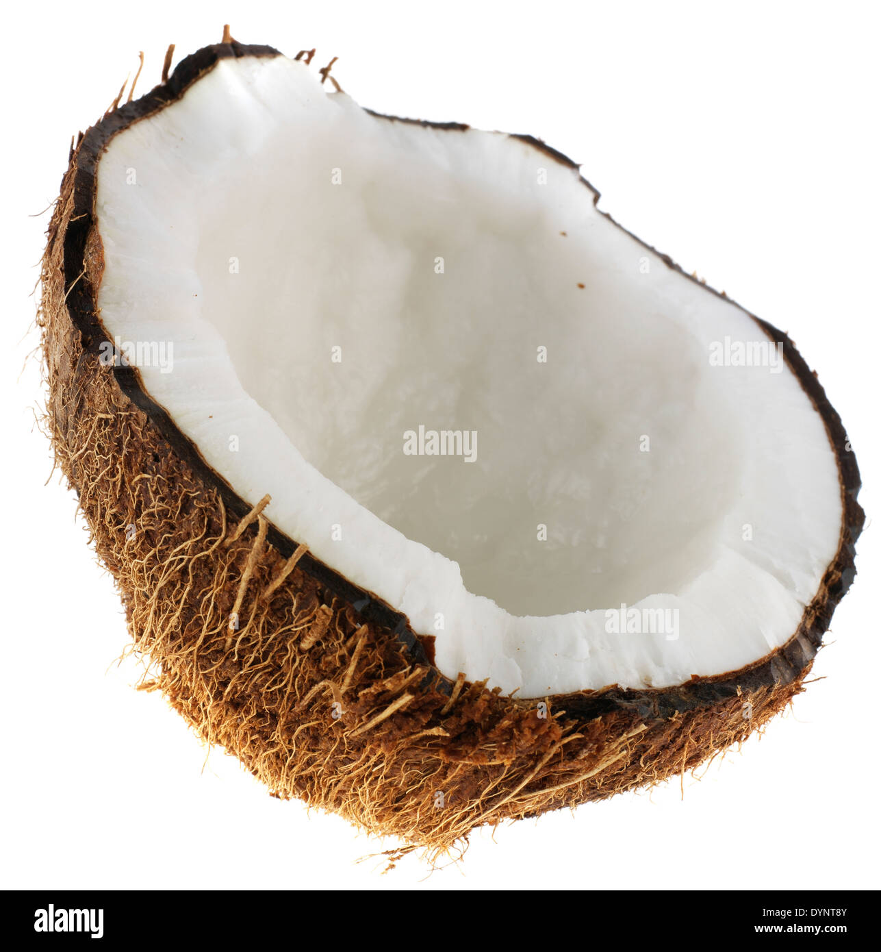A COCONUT CUT IN HALF Stock Photo Alamy