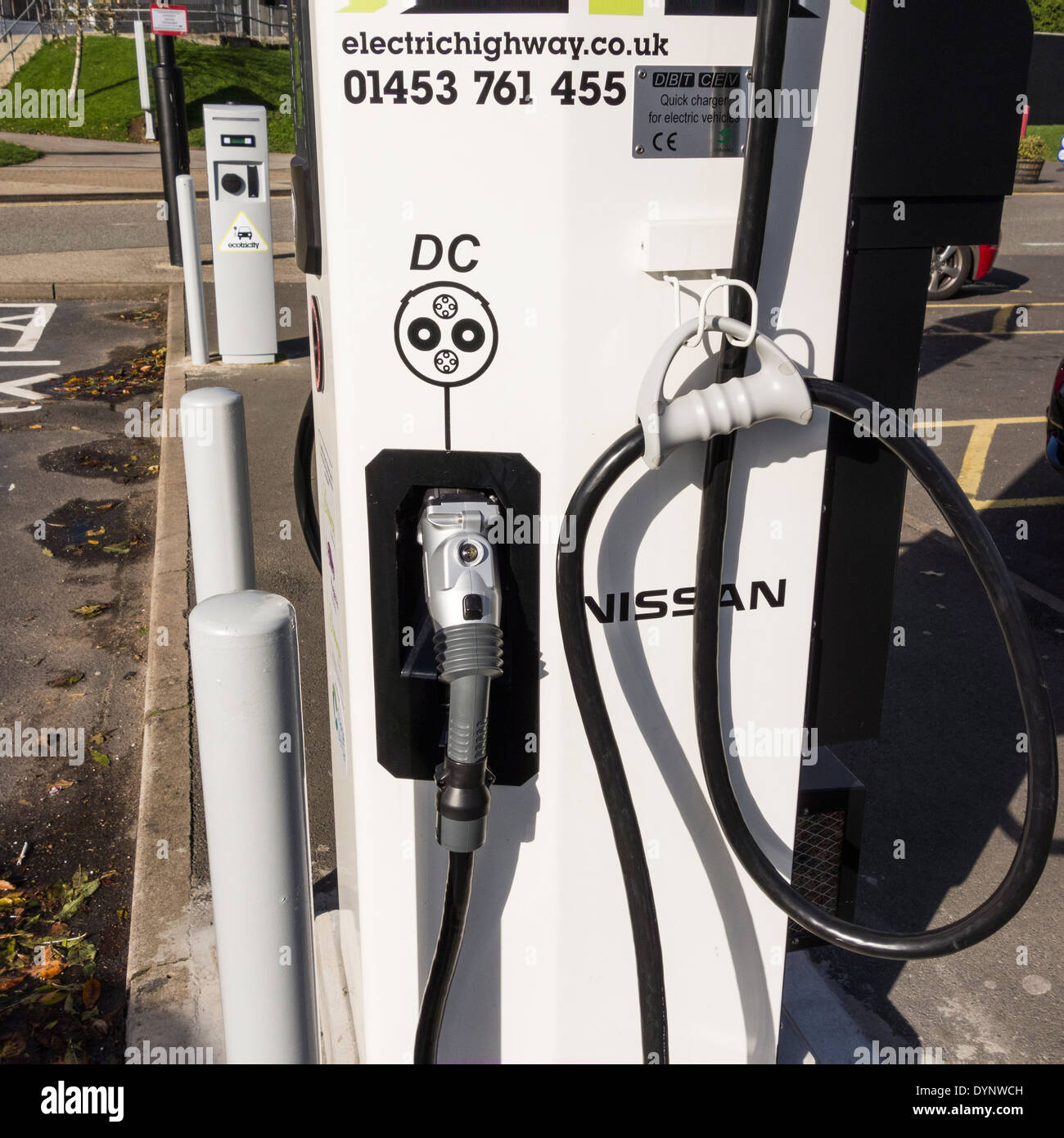 Electric vehicle charge point by ecotricity at Break, Membury