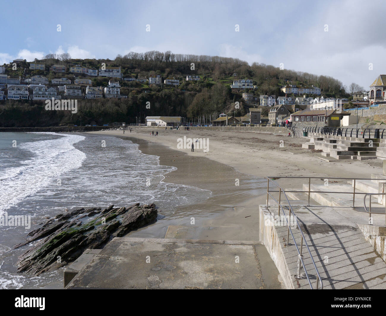 Looe, Cornwall, sea front, March 2014 Stock Photo