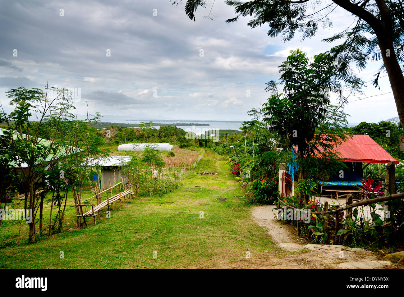 Rural Landscape in Puerto Princesa, Palawan, Philippines Stock Photo