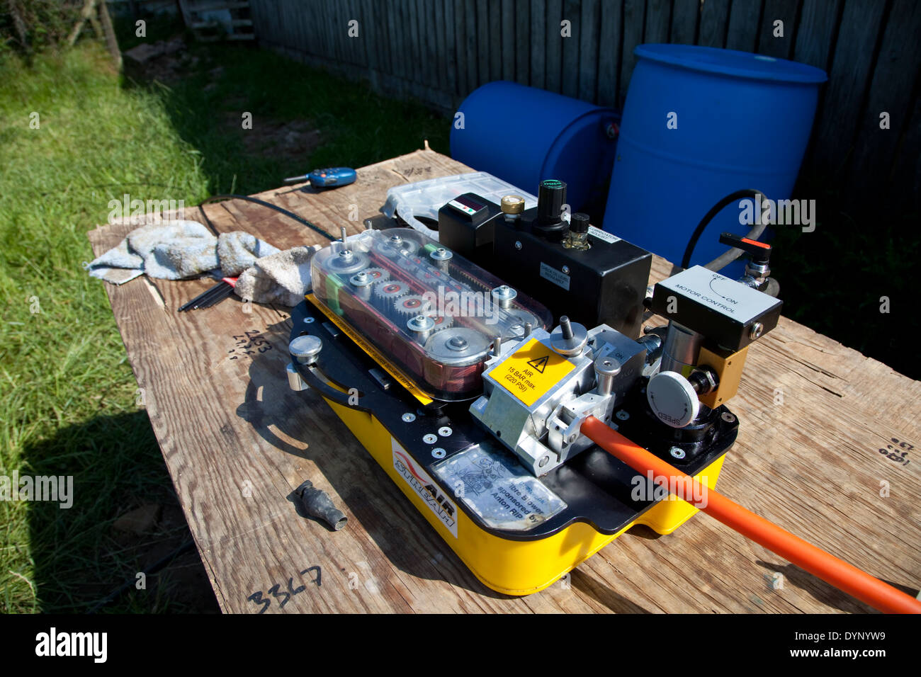 Fibre optic blowing equipment for B4RN in the Lune Valley Lancashire