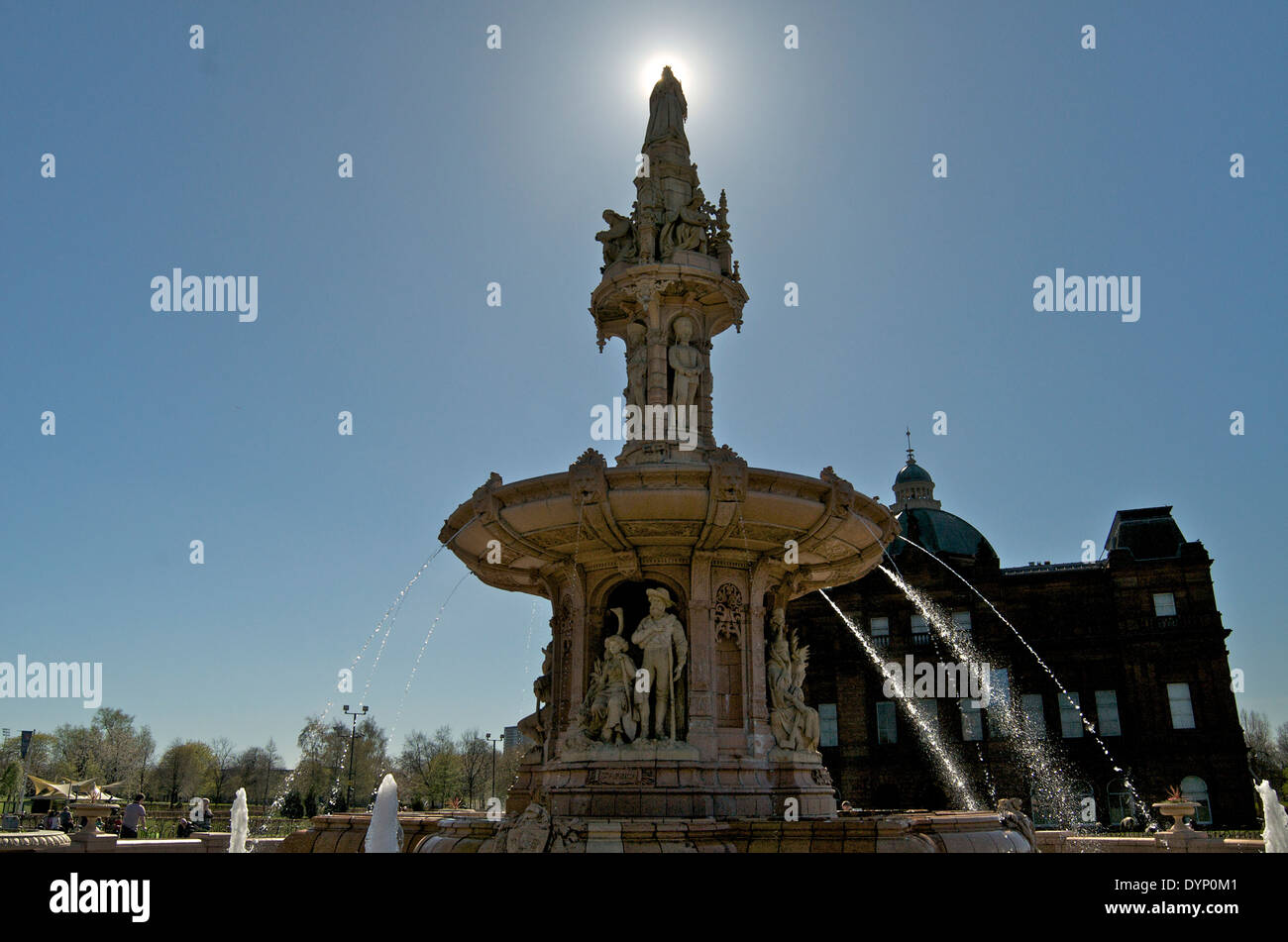 The Doulton Fountain on Glasgow Green, Glasgow. Stock Photo