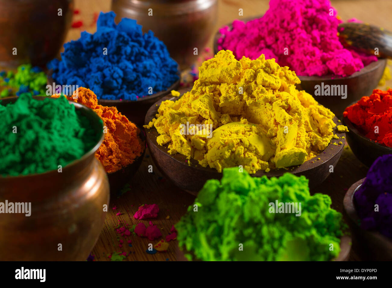 Colorful powdered pigments indian hi-res stock photography and images ...