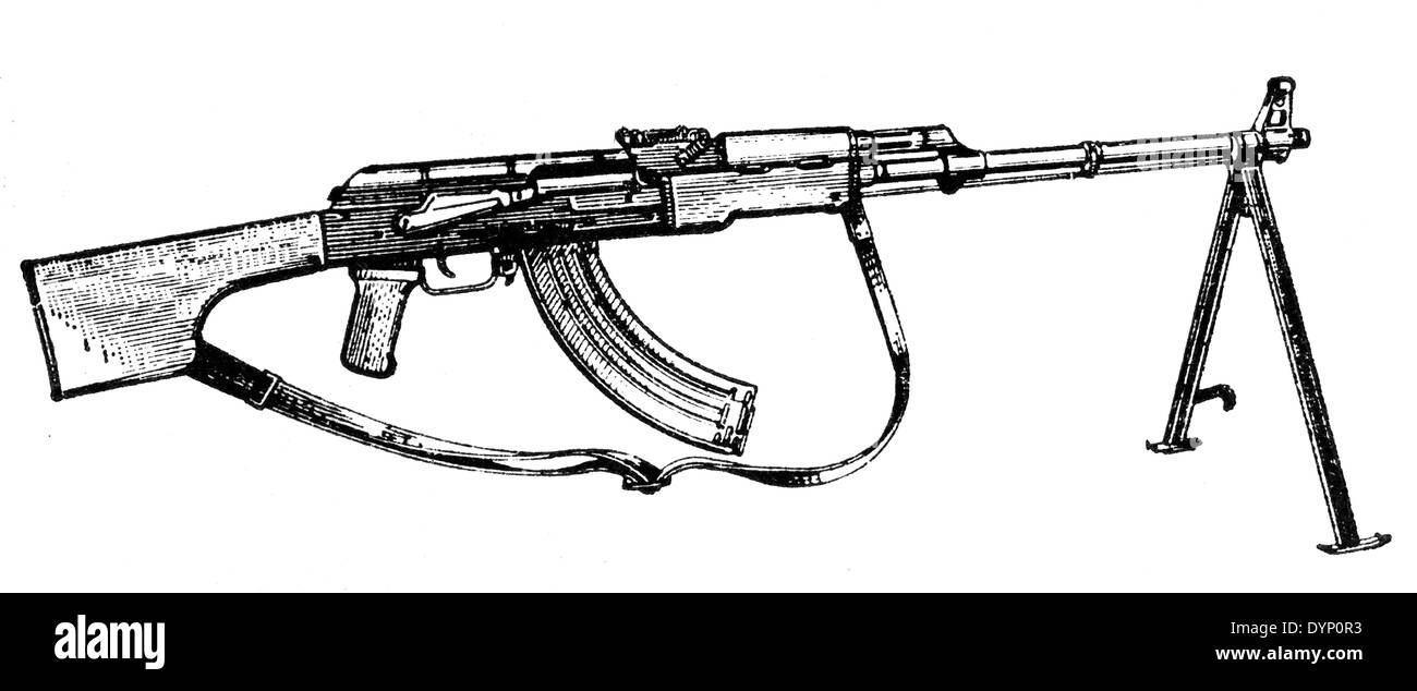 Kalashnikov machine gun, RPK Stock Photo