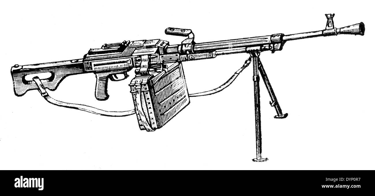 Kalashnikov machine gun, RPK Stock Photo