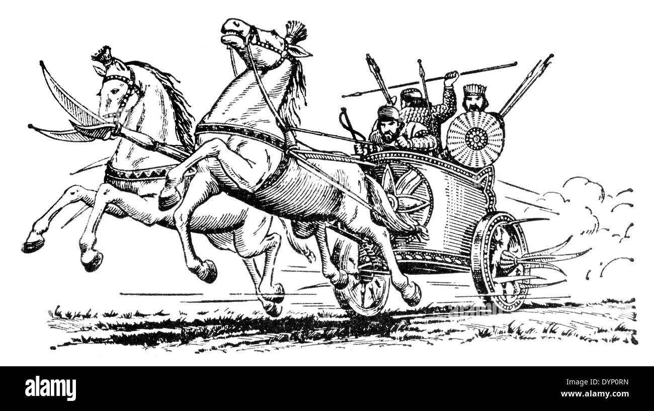 Persian chariot Stock Photo