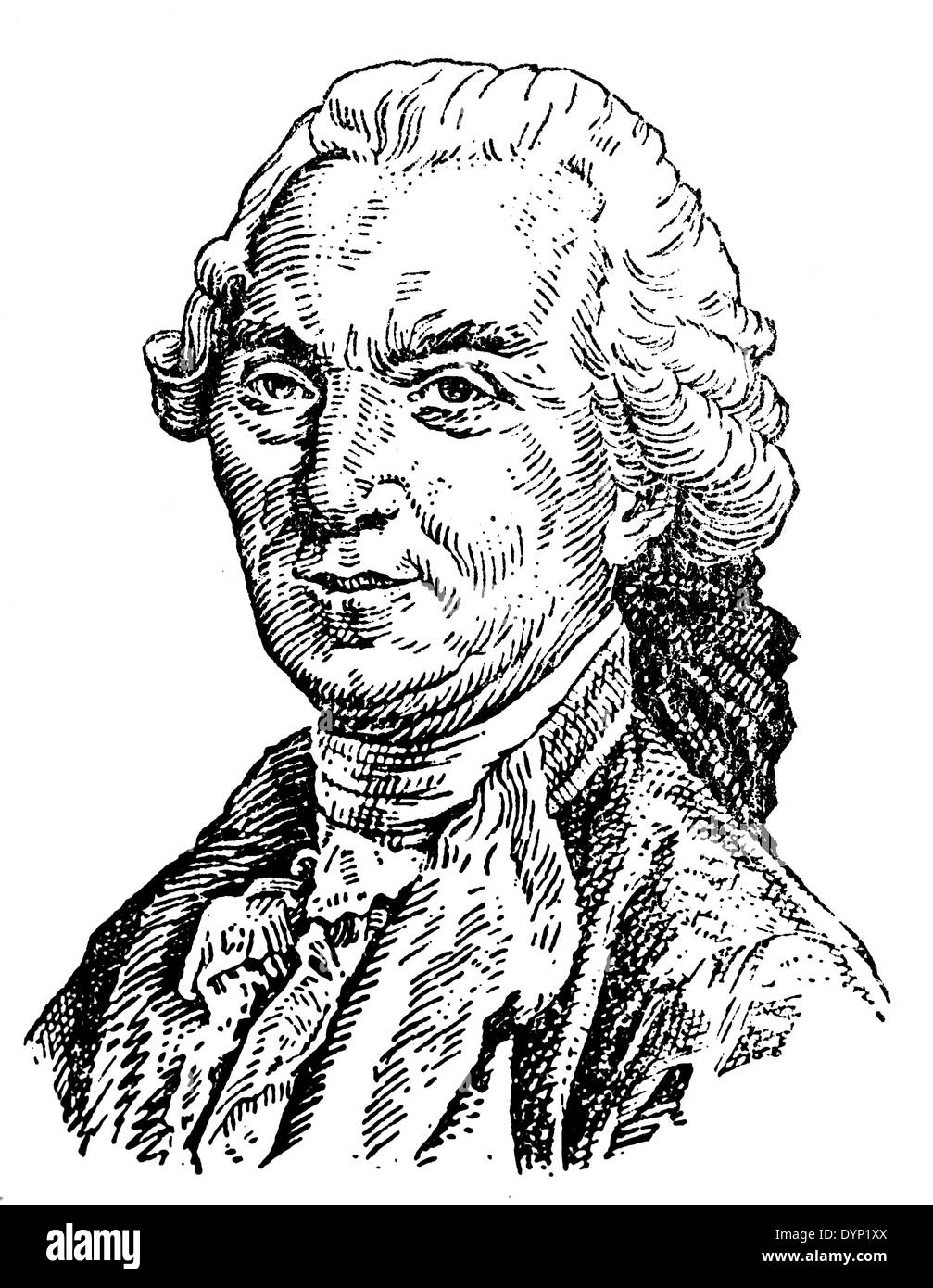 Georges-Louis Leclerc, Comte de Buffon (1707-1788), French naturalist, mathematician, cosmologist, encyclopedician Stock Photo