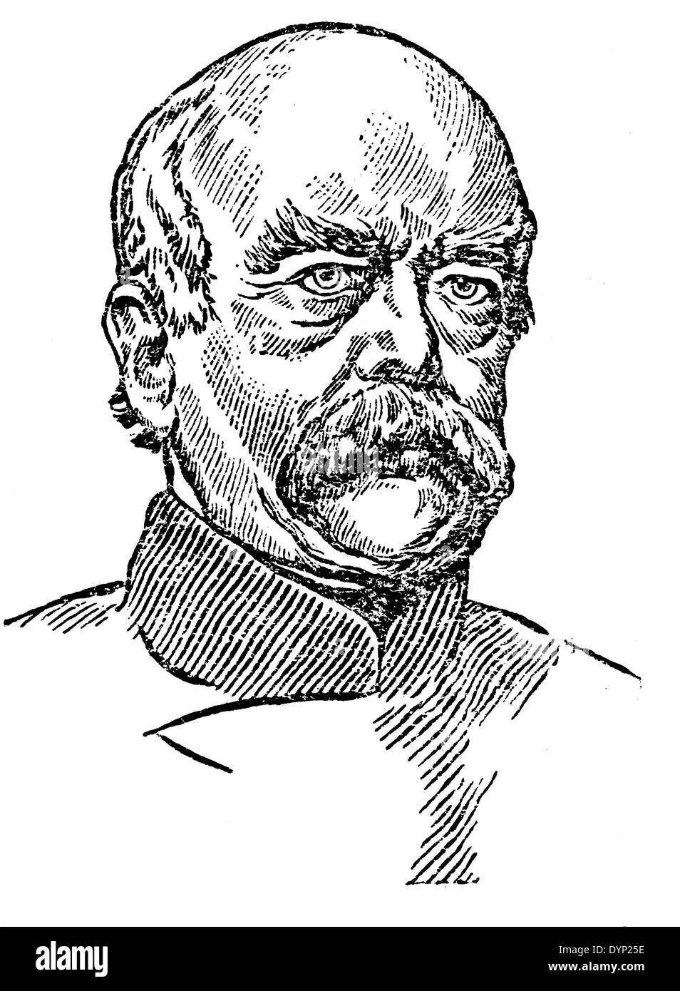 Otto von Bismarck (1815-1898), Chancellor of Germany, illustration from Soviet encyclopedia, 1927 Stock Photo