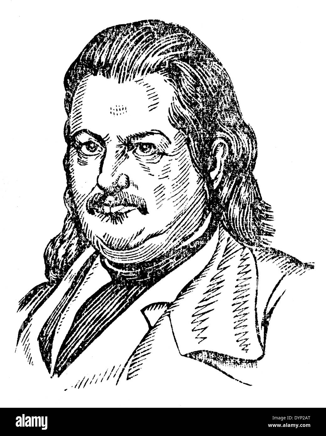 Honore de Balzac (1799-1850), French literator, illustration from Soviet encyclopedia, 1926 Stock Photo