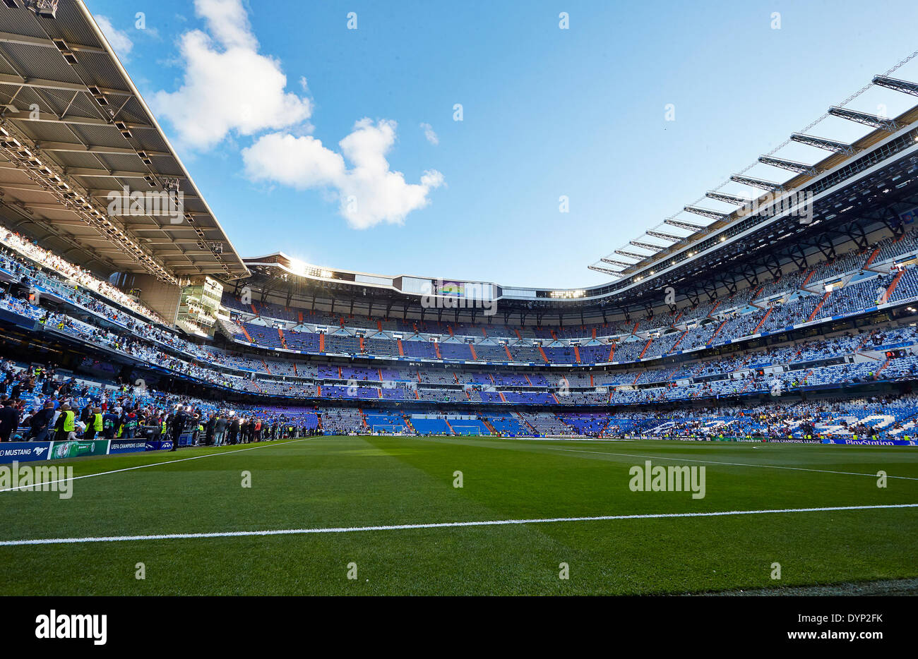 Madrid, Spain. 23rd Apr, 2014. Santiago Bernabeu Stadium prior to the UEFA Champions League semifinal 1st leg Game between Real Madrid and FC Bayern Munchen at Santiago Bernabeu Stadium, Valencia © Action Plus Sports/Alamy Live News Stock Photo