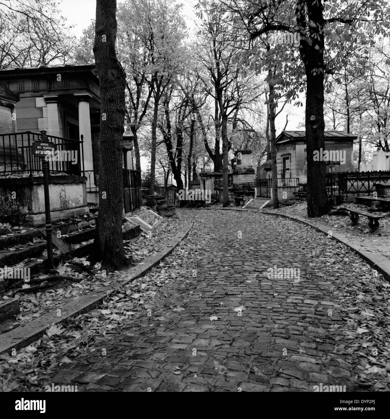 Père Lachaise Cemetery in Paris Stock Photo