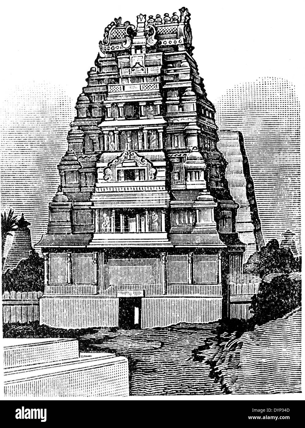 Hindu Temple Clipart Black And White
