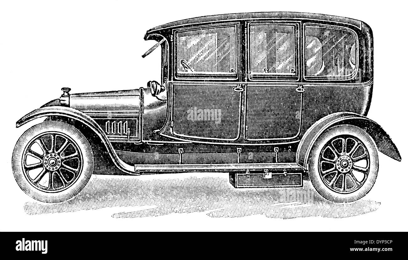 1920s car drawing