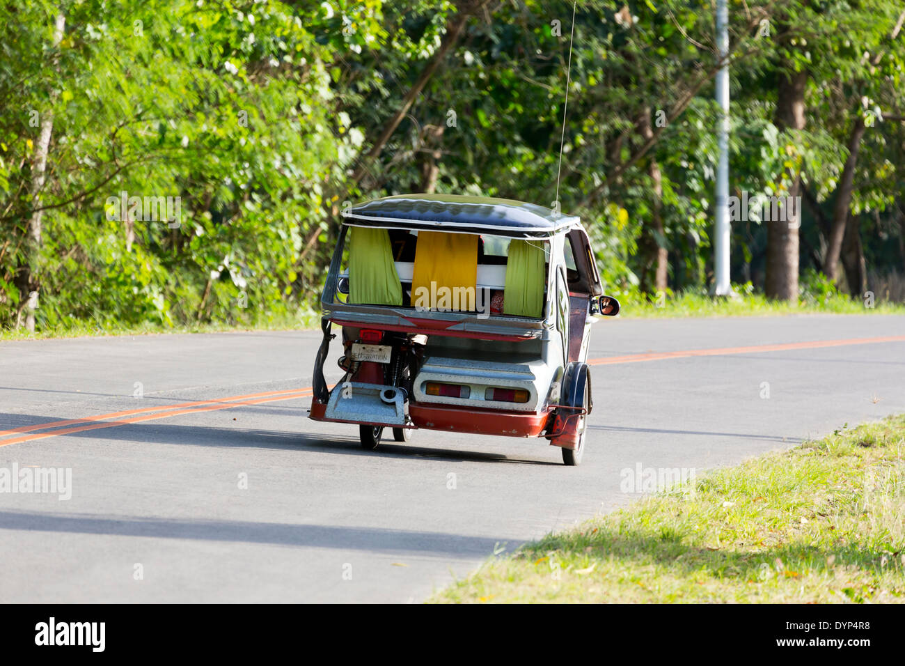 Typical Tricycle in Puerto Princesa, Palawan, Philippines Stock Photo