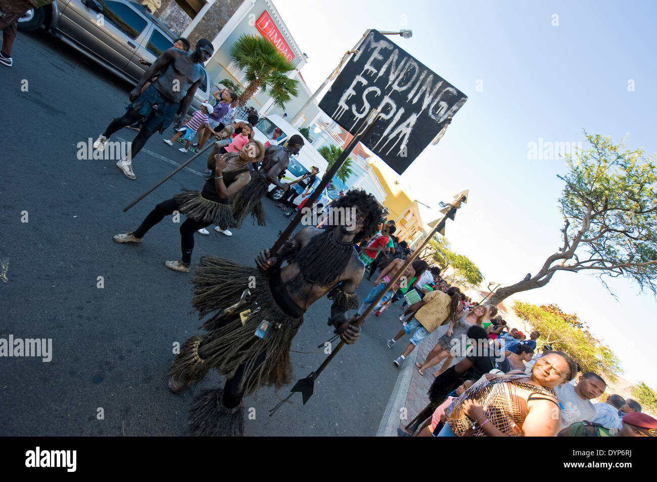 Mandinga parade in Mindelo, Cabo Verde - an African tradition in