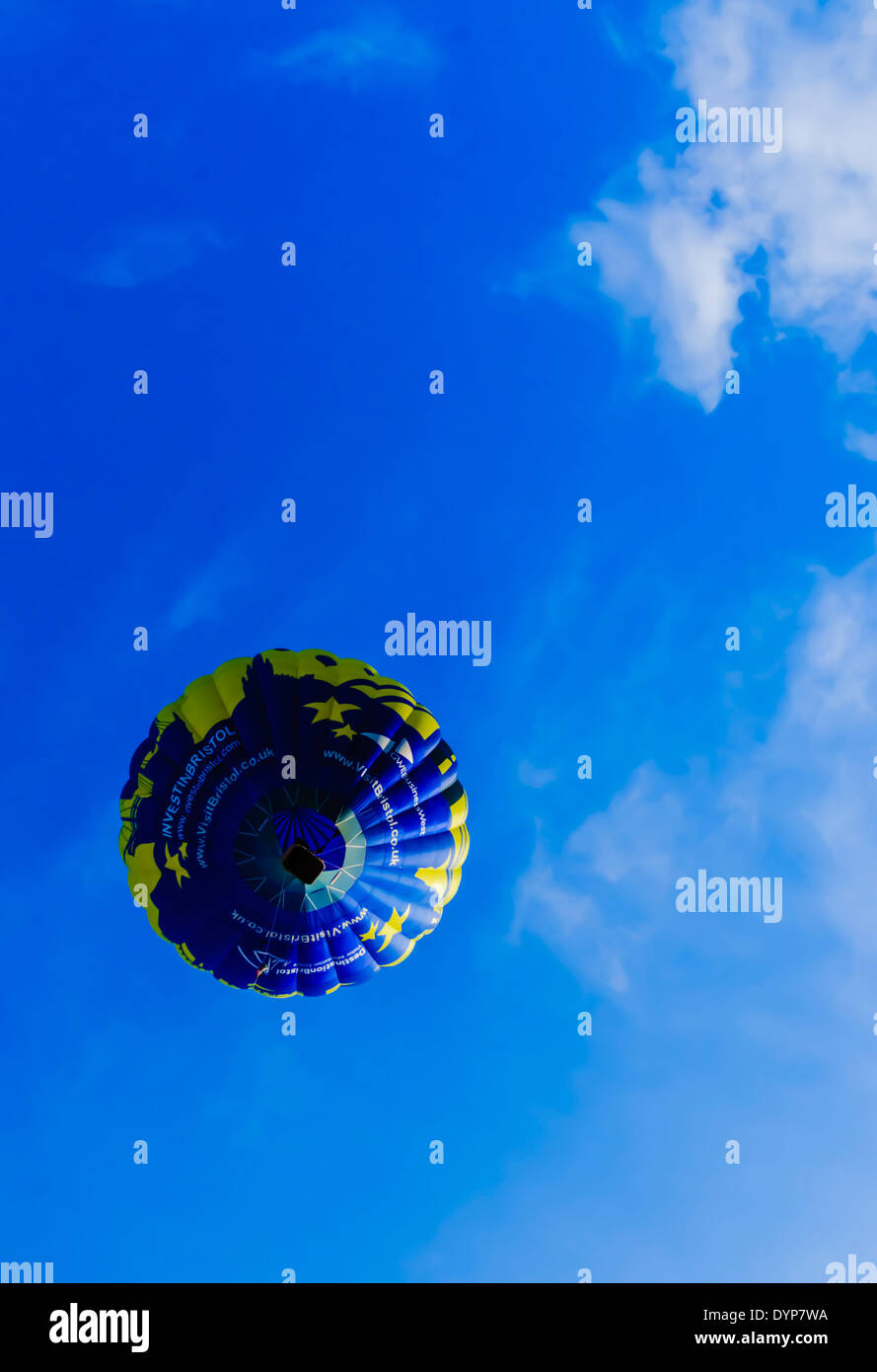 Hot air balloon against a blue sky Stock Photo - Alamy