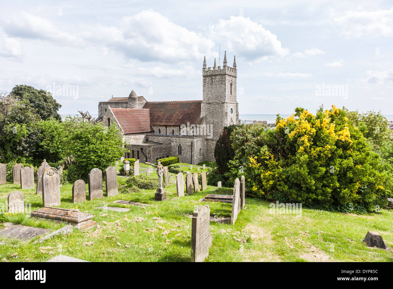 St Leonard's Church in the Cinque Port town of Hythe, Kent contains an ossuary Stock Photo