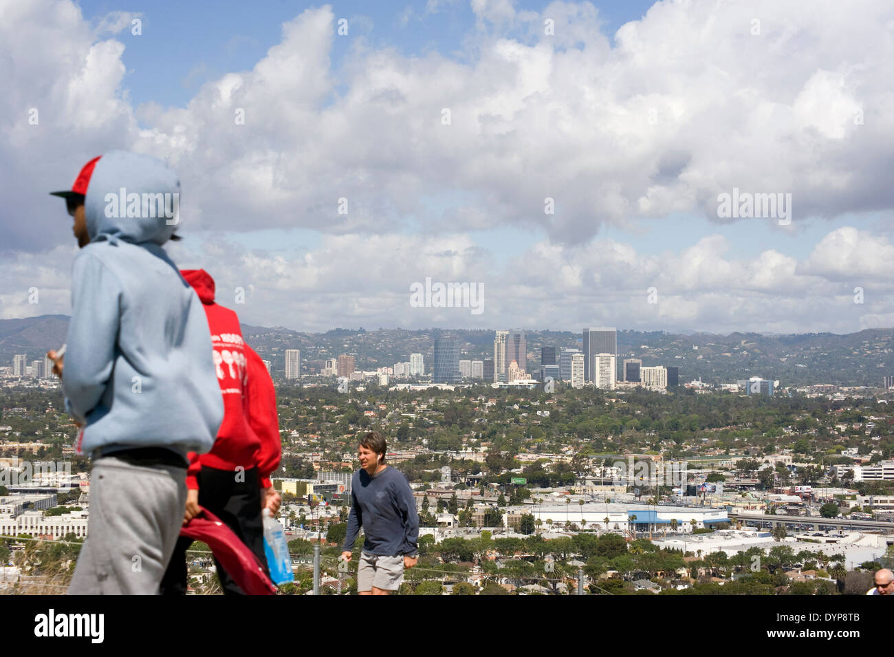 View from Baldwin Hills Scenic Overlook  over the Los Angeles basin Stock Photo