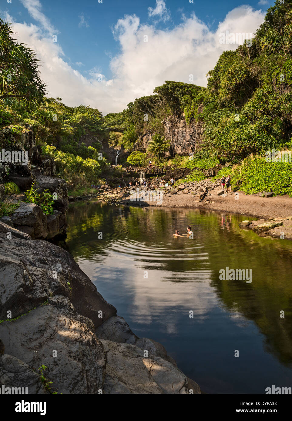 The beautiful scene of the Seven Sacred Pools of Maui Stock Photo Alamy