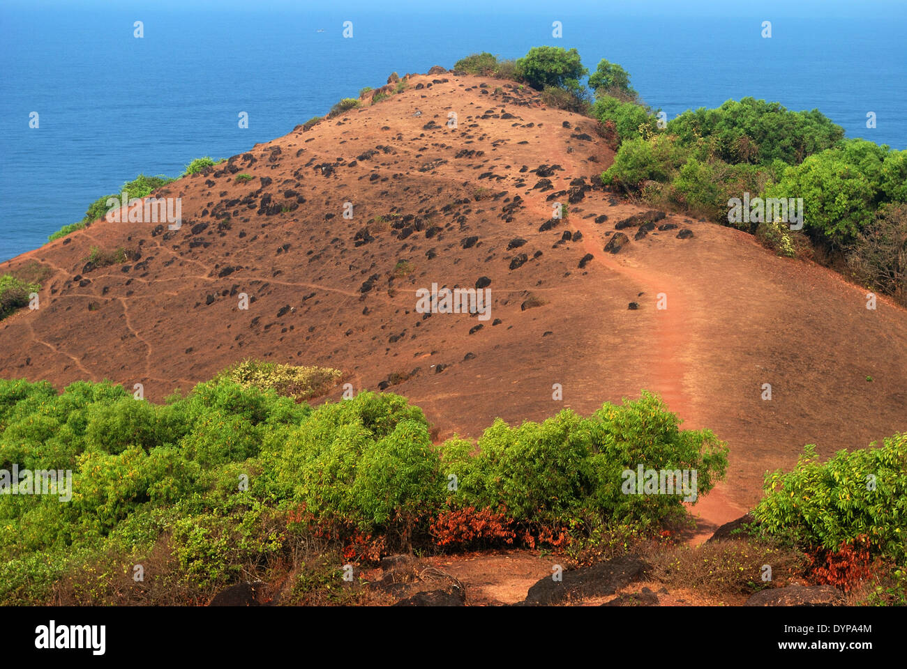 a cliff near vagator beach,goa,india Stock Photo