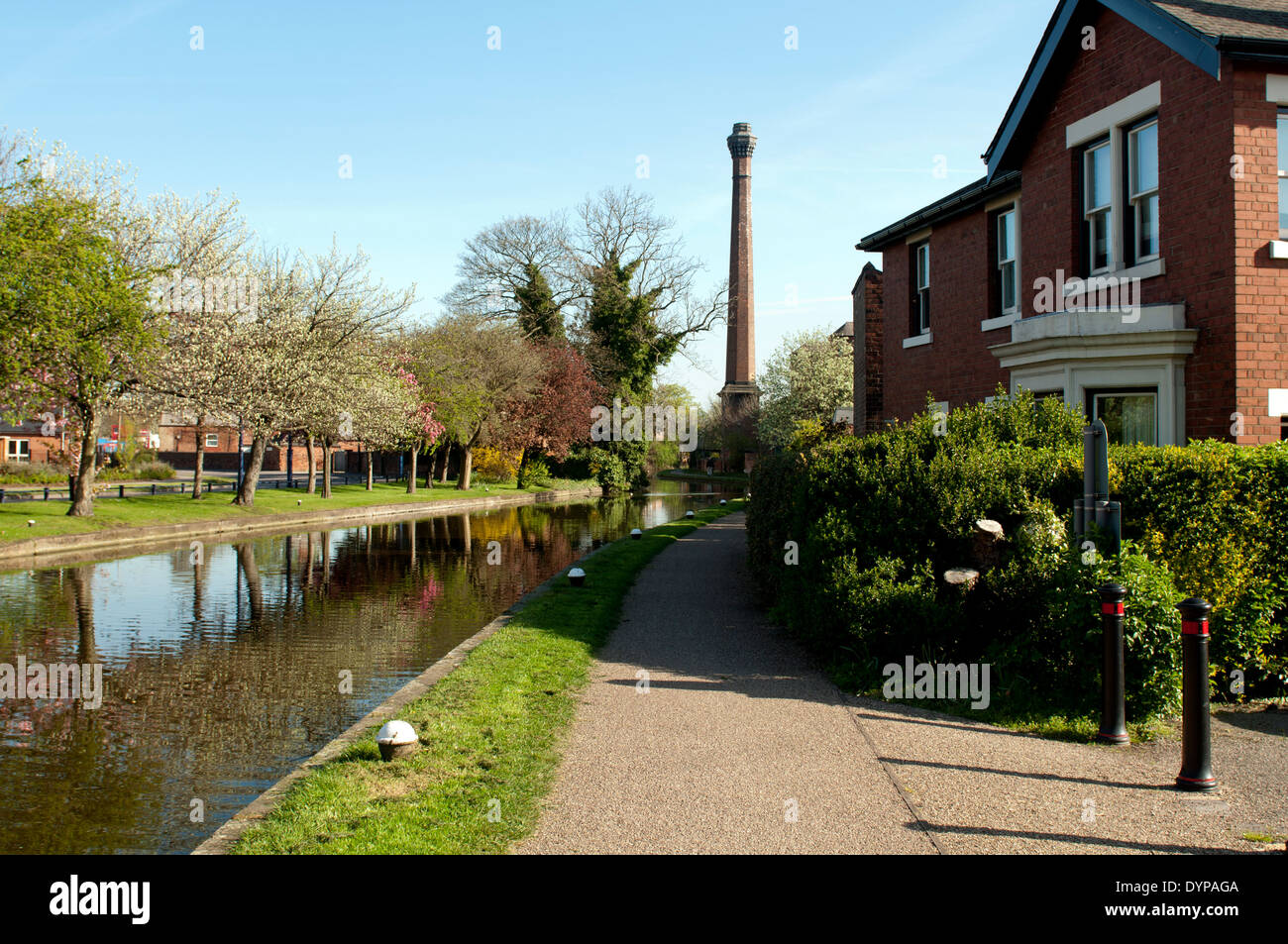 Erewash Canal and Springfield Mill, Sandiacre, Derbyshire, England, UK