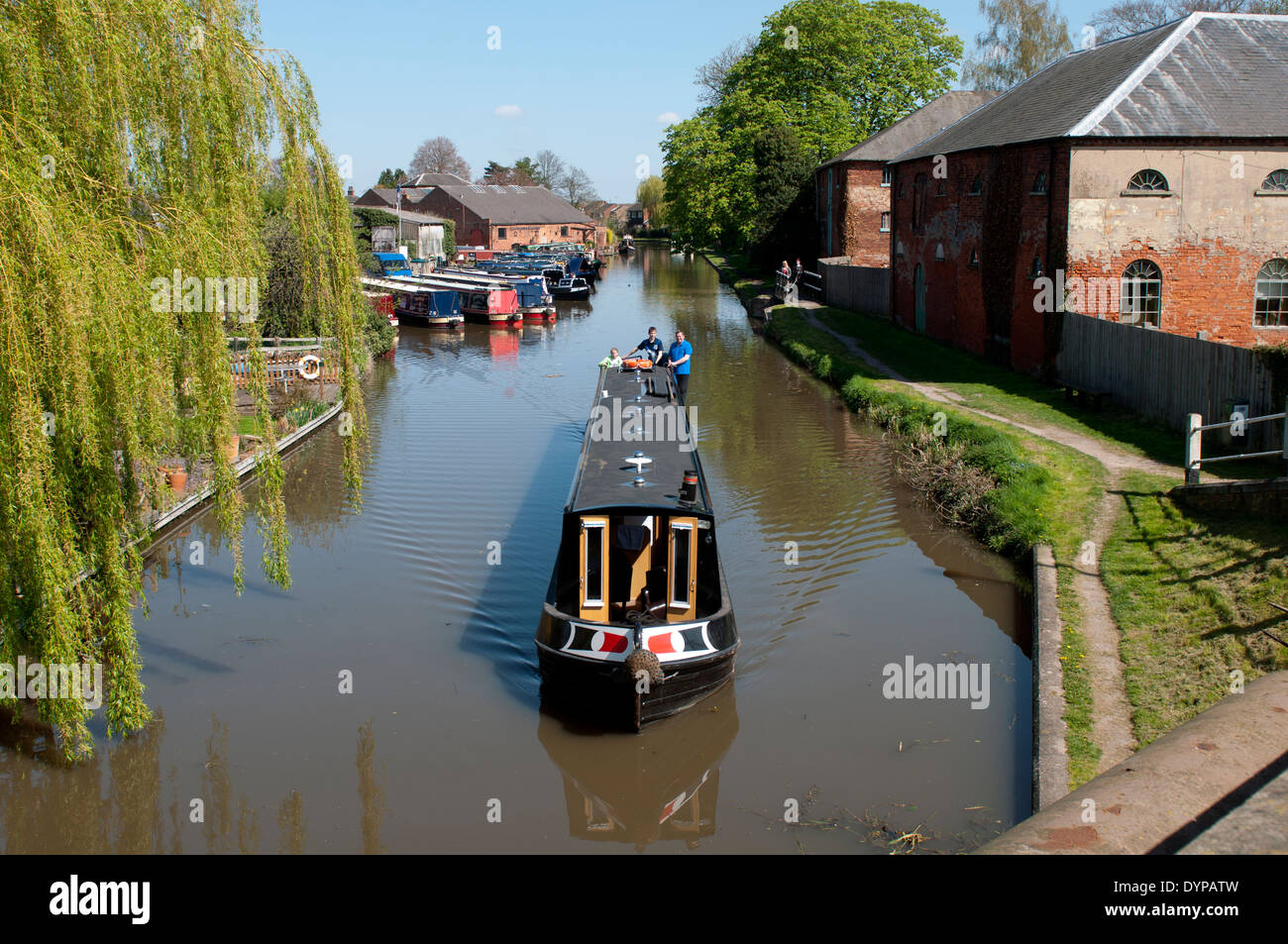 The Trent and Mersey Canal at Shardlow, Derbyshire, England, UK Stock Photo