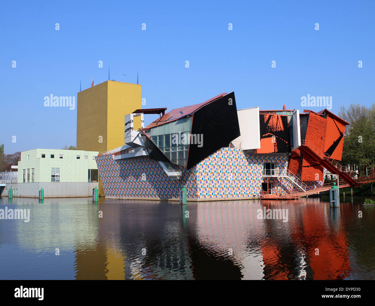 Groninger Museum, the modernist contemporary art museum in Groningen, The Netherlands Stock