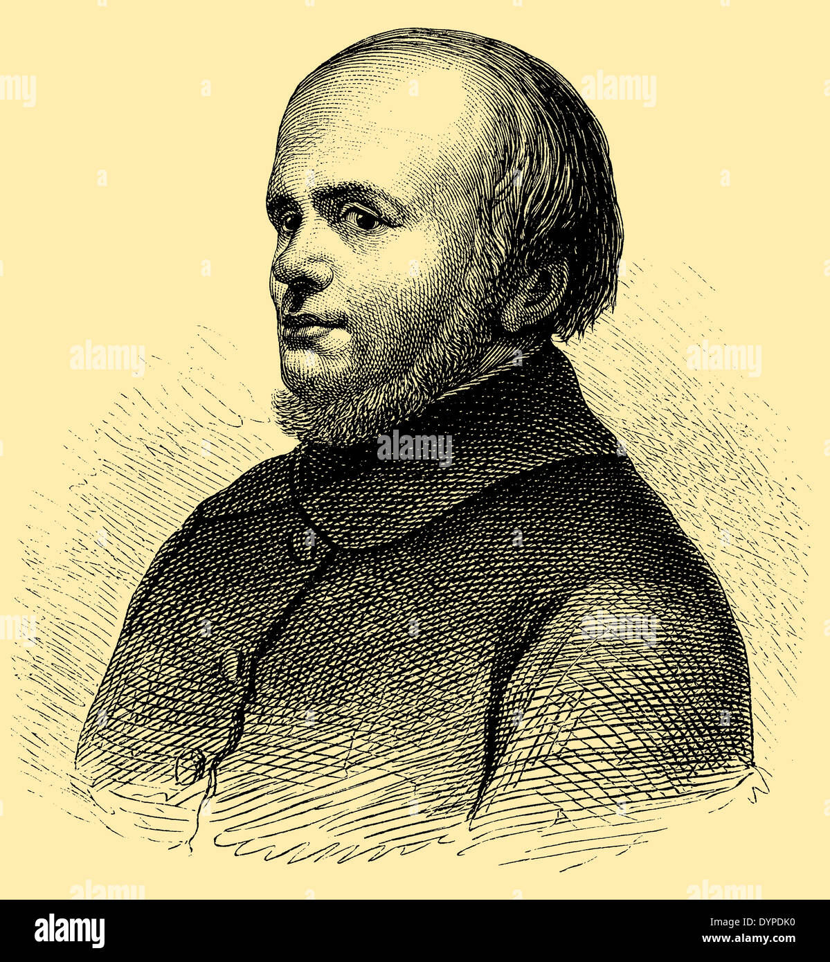 Franz Theodor Kugler (born January 19, 1808, died 18 March 1858) Stock Photo