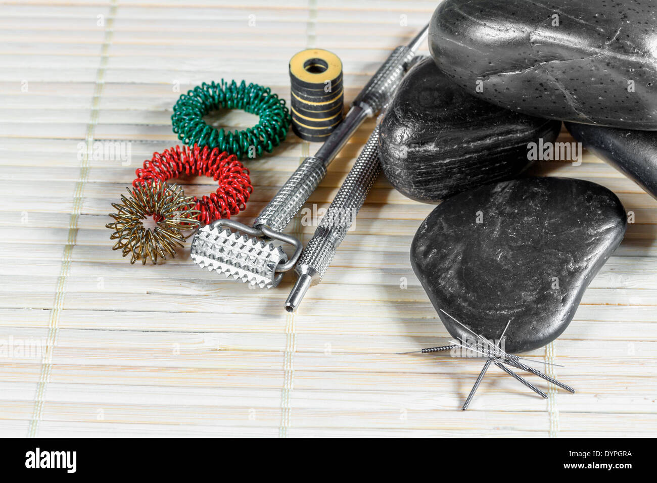 Instruments and accessories for acupuncture Stock Photo - Alamy