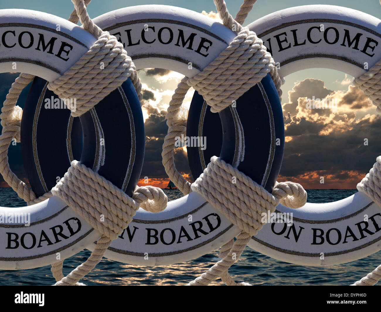 sunset with the boats on a sea Stock Photo - Alamy