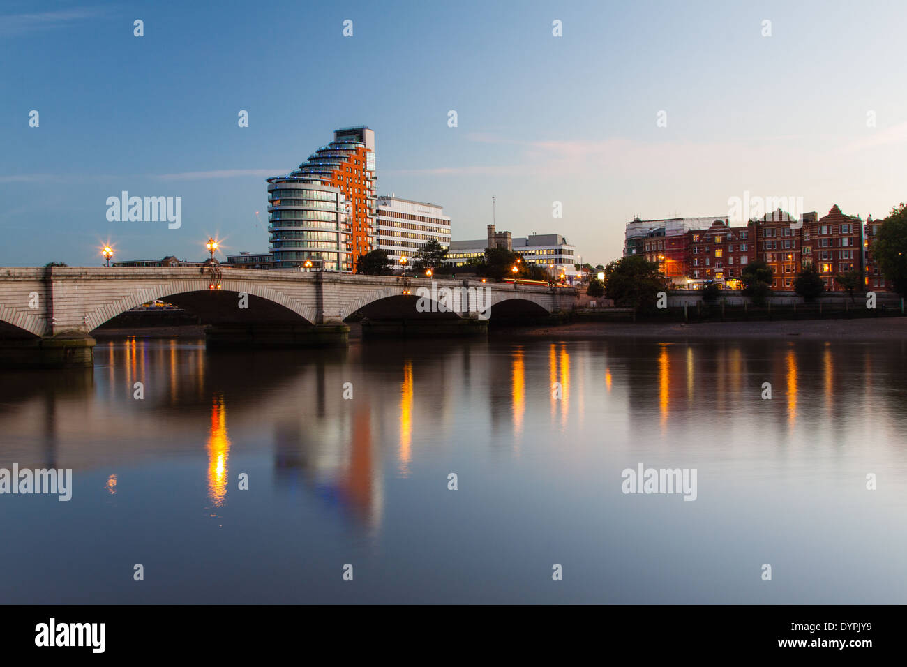 Putney Wharf Tower and Putney Bridge Stock Photo Alamy