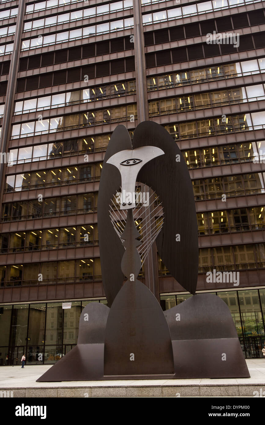 Chicago Picasso a monumental sculpture by Pablo Picasso Chicago Stock
