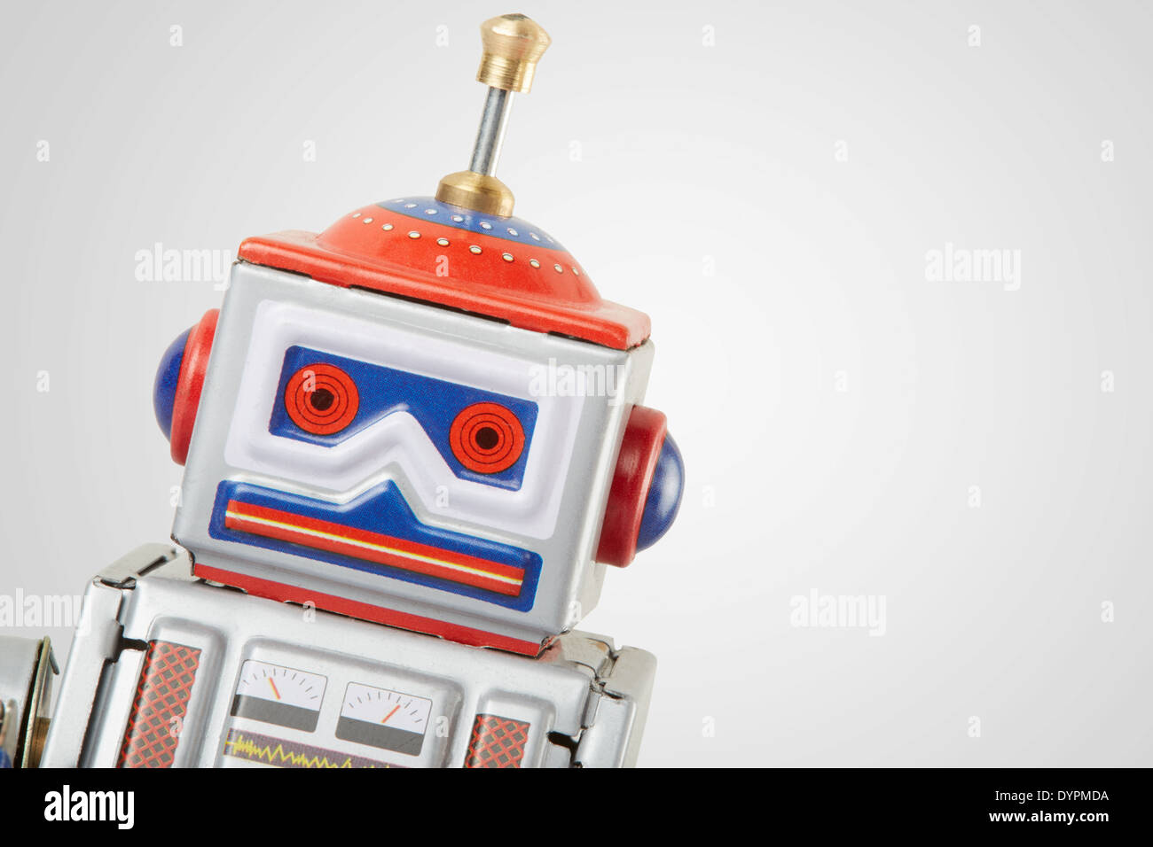 Robot vintage toy close up Stock Photo