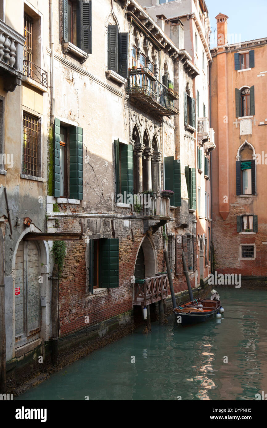 Gondola ride in narrow canal hi-res stock photography and images - Alamy