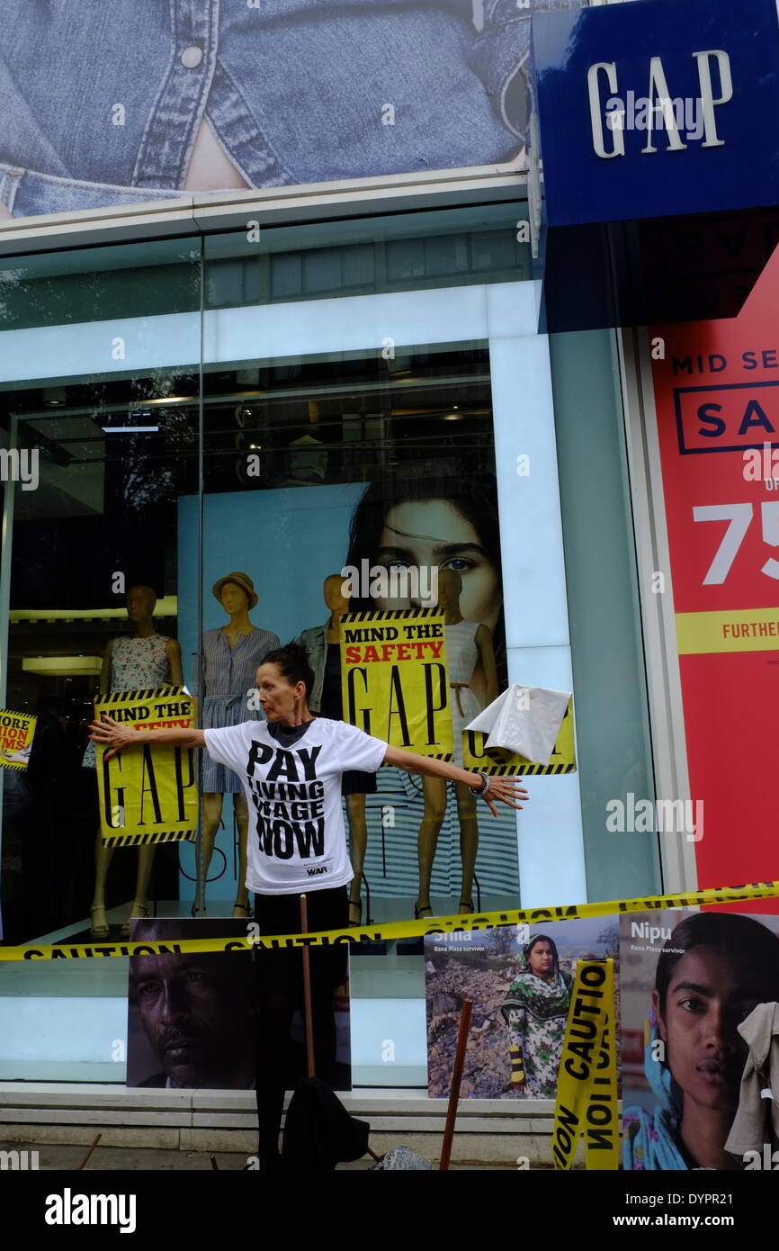 London, UK. 24th Apr, 2014. Katherine at Protest on London's