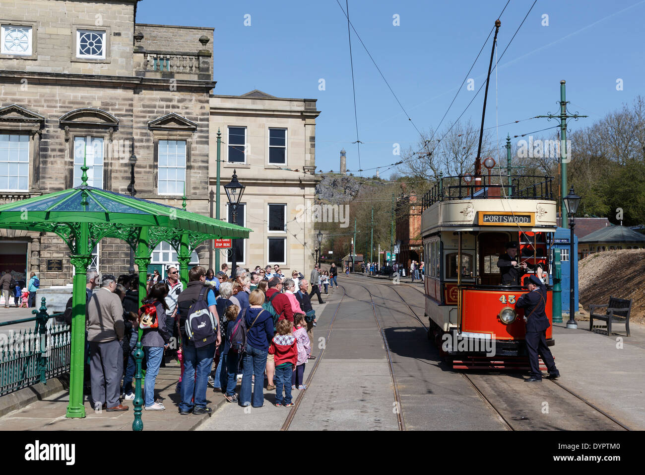 crich tramway village derbyshire england uk Stock Photo Alamy