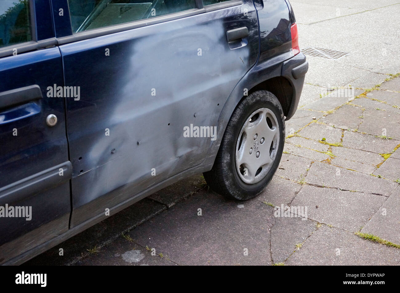 Car parked on pavement Motorists should be banned from parking on