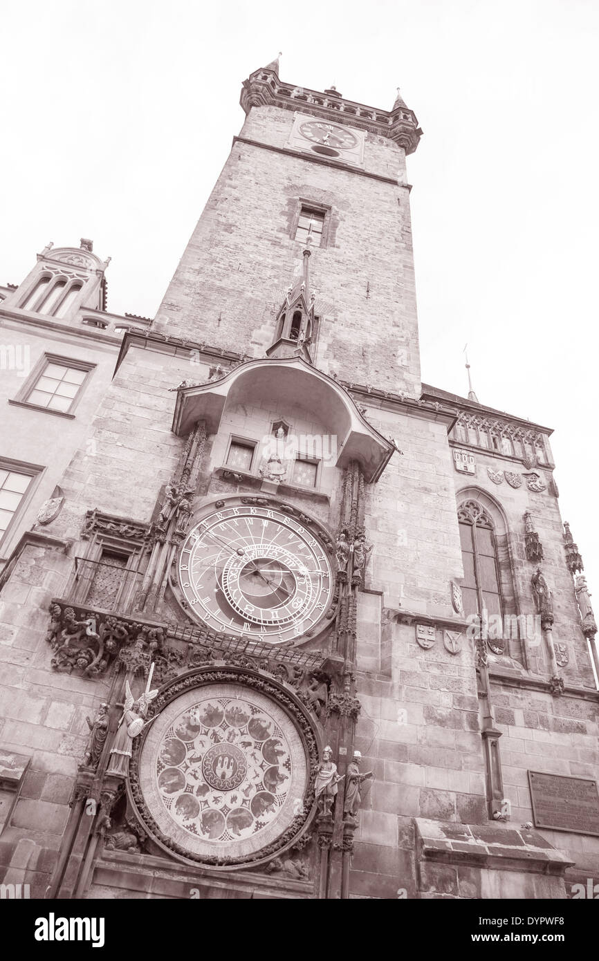 Old tower astronomical clock hi-res stock photography and images - Alamy