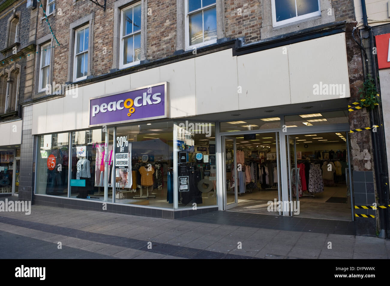 Peacocks clothing store on the High Street Bangor Gwynedd North Wales UK Stock Photo