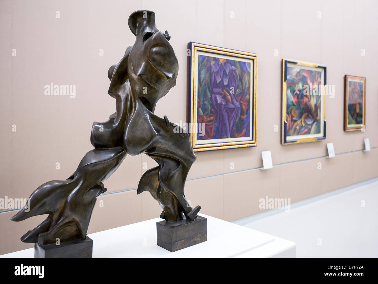 Milan, Italy. 23rd Apr, 2014 a Umberto Boccioni sculpture in the Museum of the twentieth century Credit:  Realy Easy Star/Alamy Live News Stock Photo