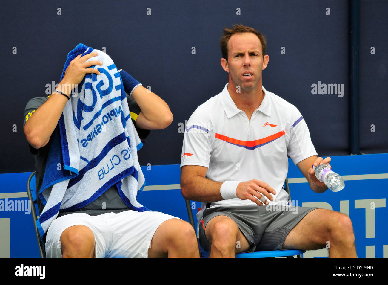 Paul Hanley (Australia) and Marcin Matkowski (Poland) in a doubles