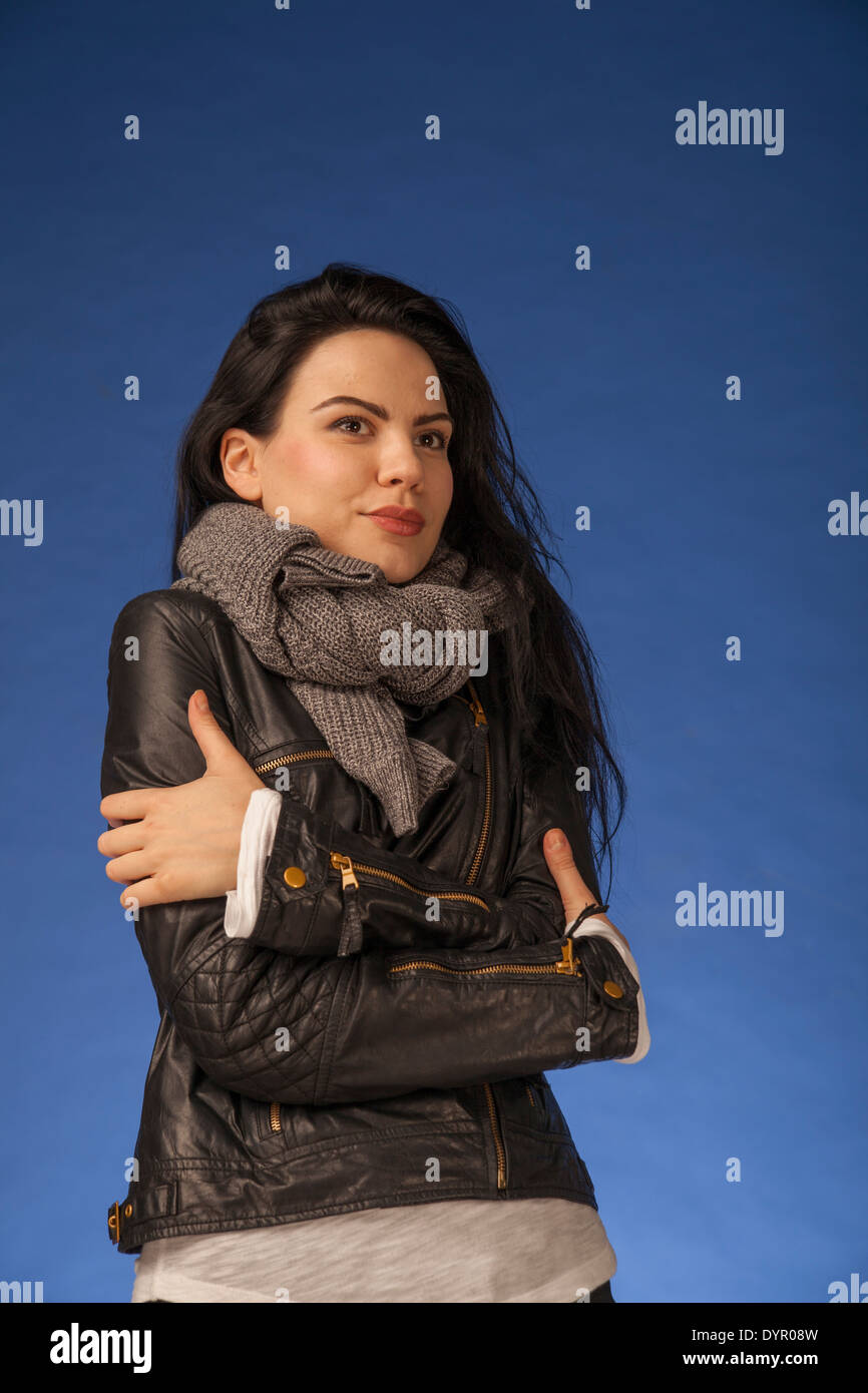 Blue female jacket hires stock photography and images Alamy